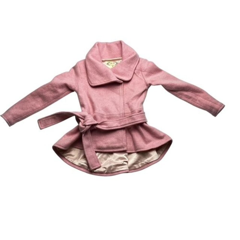 Joyfolie Mia Joy Girls Pink Wool Blend Coat Size 3 Years